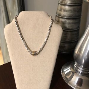 Two tone rope chain necklace